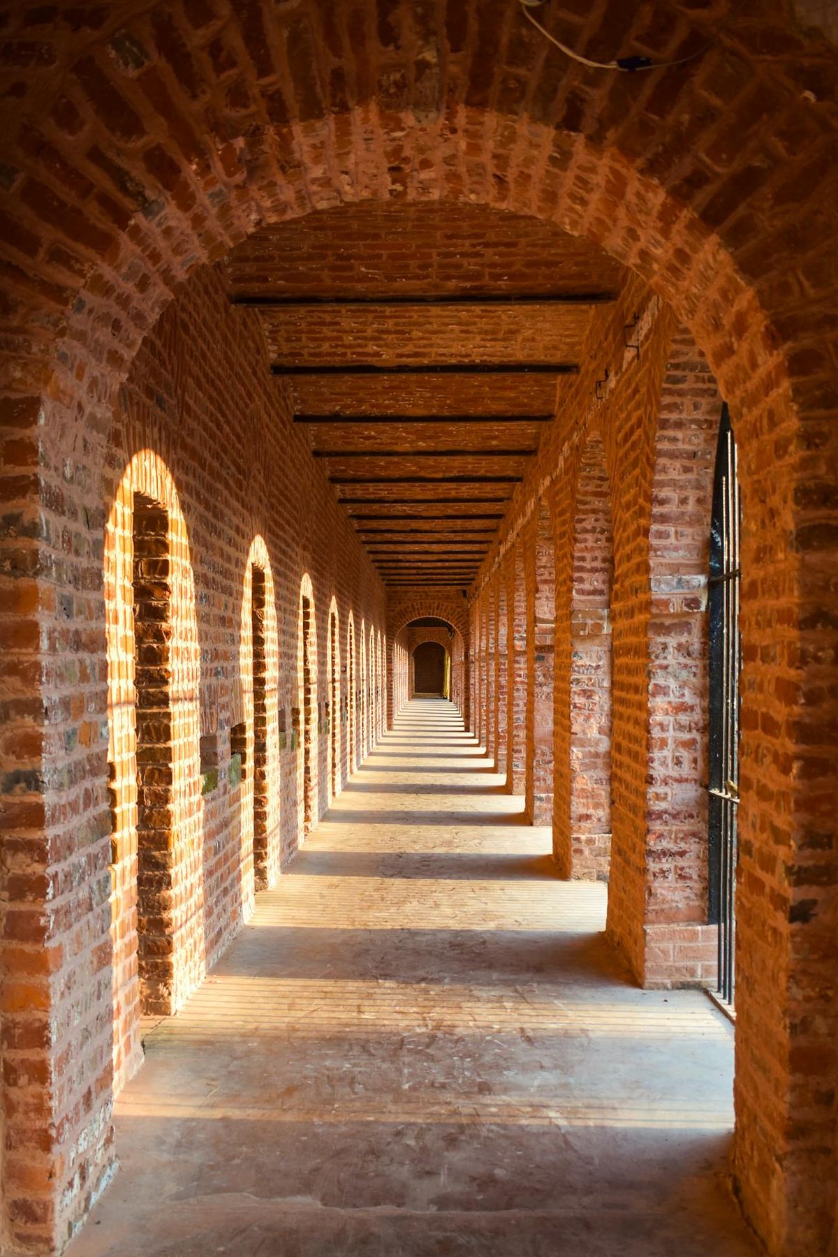 Port Blair Cellular Jail brick arcade with colonial architecture